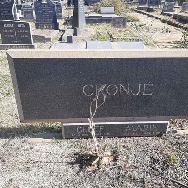CRONJE Geoff 1907-1992 &amp; Marie 1915-1962