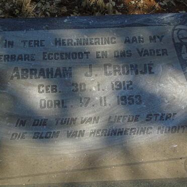 CRONJE Abraham J. 1912-1953