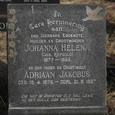 DANEEL Adriaan Jacobus 1875-1967 & Johanna Helena REPSOLD 1877-1955