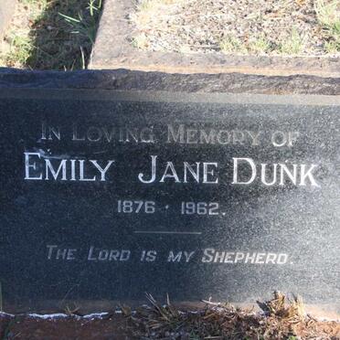 DUNK Emily Jane 1876-1962