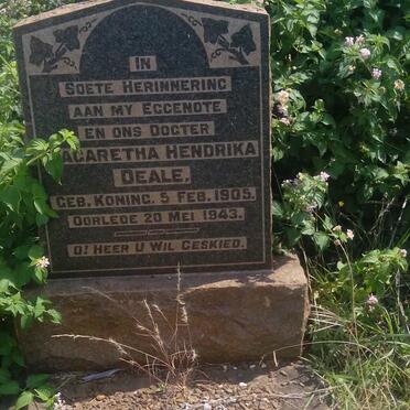 DEALE Margaretha Hendrika nee KONING 1905-1943