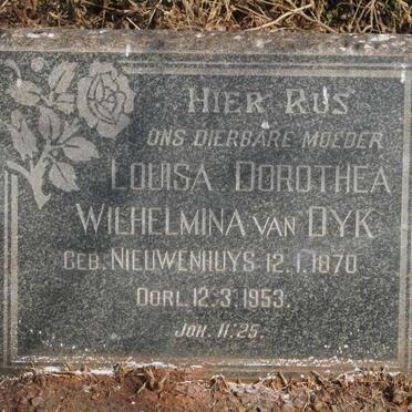 DYK Louisa Dorothea Wilhelmina, van nee NIEUWENHUYS 1870-1953