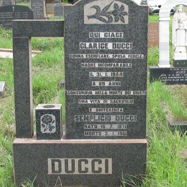 DUCCI Semplicio 1871-1961 &amp; Clarice -1954