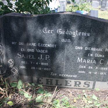 EHLERS Sarel J.P. 1890-1957 &amp; Maria C.M. 1895-1971
