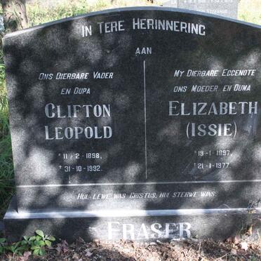 FRASER Clifton Leopold 1898-1992 &amp; Elizabeth 1897-1977