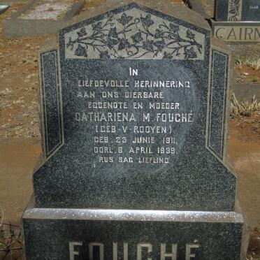 FOUCHE Cathariena M. nee V. ROOYEN 1911-1939