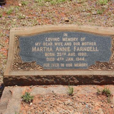 FARNDELL Martha Annie 1890-1944
