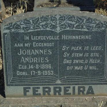 FERREIRA Johannes Andries 1896-1953 