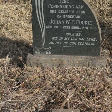 FOURIE Johan W.F. 1935-1955