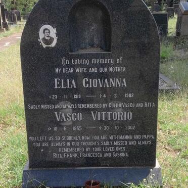 FOSSA Elia Giovanna 1919-1982 :: FOSSA Vasco Vittorio 1955-2002
