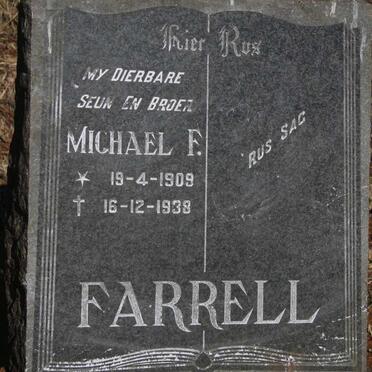 FARRELL Michael  F. 1909-1938