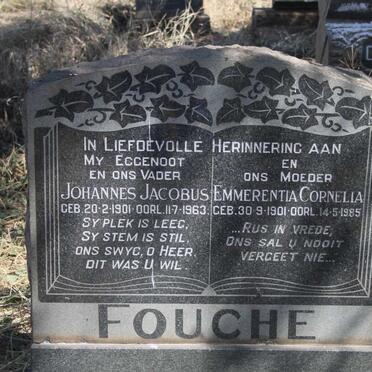 FOUCHE Johannes Jacobus 1901-1963 & Emmerentia Cornelia 1901-1985