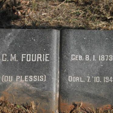 FOURIE C.M. nee DU PLESSIS 1873-1944