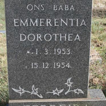 FERREIRA Emmerentia Dorothea 1953-1954