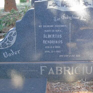 FABRICIUS Albertus Hendrikus 1906-1965