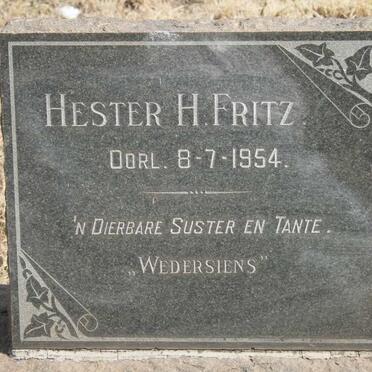 FRITZ Hester H. -1954
