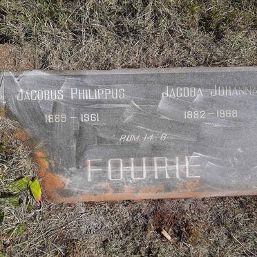 FOURIE Jacobus Philippus 1889-1961 &amp; Jacoba Johanna 1892-1968