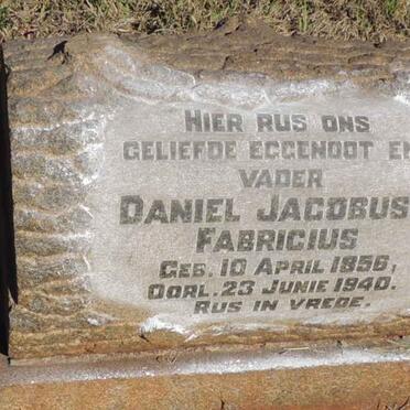 FABRICIUS Daniel Jacobus 1856-1940 & Anna Maria E.M. VAN STADEN 1884-1964 _2