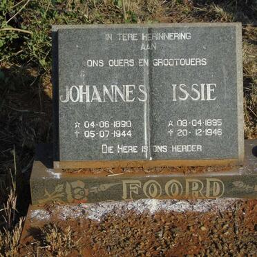 FOORD Johannes 1890-1944 & Issie 1895-1946