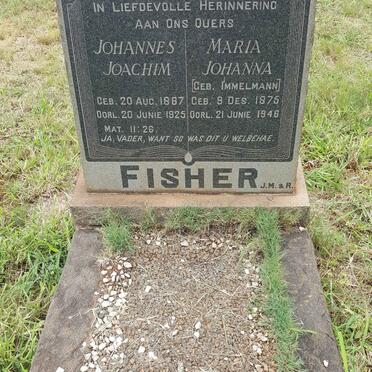 FISHER Johannes Joachim 1867-1925 &amp; Maria Johanna IMMELMANN 1875-1946