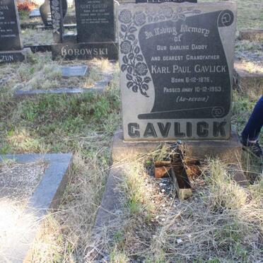 GAVLICK Karl Paul 1876-1953 :: GAVLICK  Mina Elizabeth 1911-1984