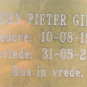 GILLEN Henry Pieter 1930-2008