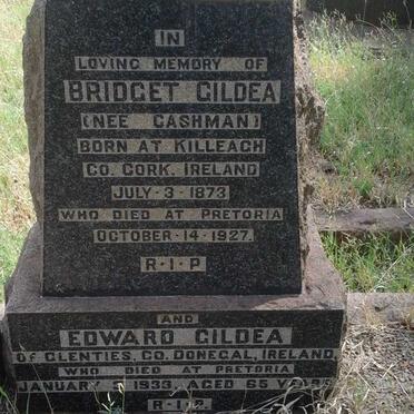GILDEA Edward -1933 &amp; Bridget CASHMAN 1873-1927