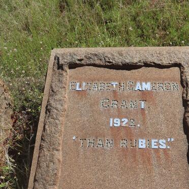GRANT Elizabeth Cameron -1922