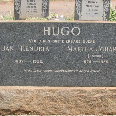 HUGO Jan Hendrik 1867-1952 &amp; Martha Johanna FOUCHE 1875-1950