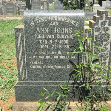 JOHNS Ann nee VAN ROOYEN 1900-1955