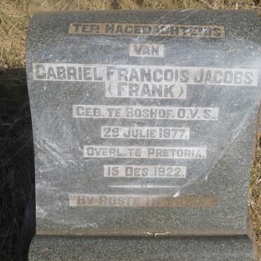 JACOBS Gabriel Francois 1877-1922