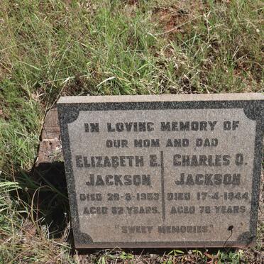 JACKSON Charles O. -1944 &amp; Elizabeth E. -1953