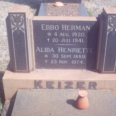 KEIZER Alida Henriette 1889-1974 :: KEIZER Ebbo Herman 1920-1941