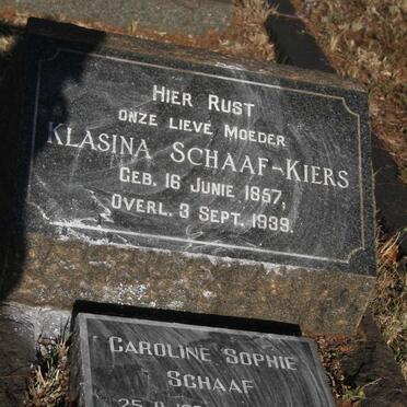 KIERS Klasina, SCHAAF 1857-1939 :: SCHAAF Caroline Sophie 1884-1971