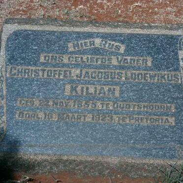 KILIAN Christoffel Jacobus Lodewikus 1855-1923