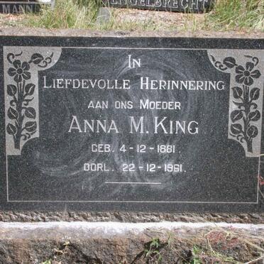 KING Anna M. 1881-1961