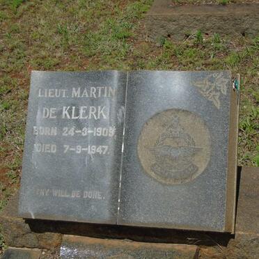 KLERK Martin, de 1909-1947