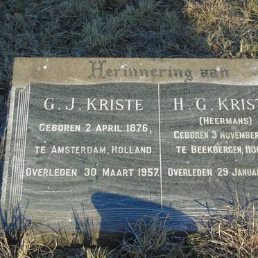 KRISTE G.J. 1876-1957 & H.G. HEERMANS 1877-1963