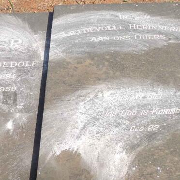 LABUSCHAGNE Gottlieb Roedolf 1884-1959 & Catharina Bartholomina Elizabeth LOMBARD 1889-1956