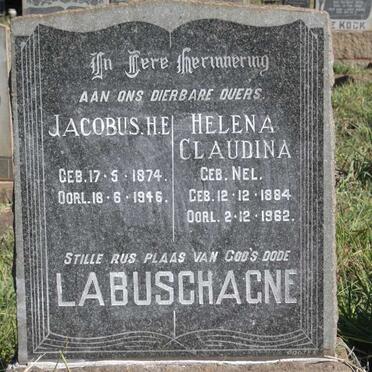LABUSCHAGNE Jacobus H.E. 1874-1946 & Helena Claudina NEL 1884-1962