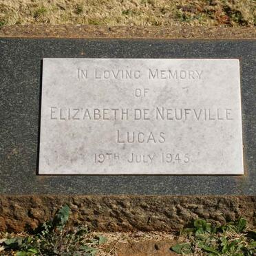 LUCAS Elizabeth De Neufville -1945