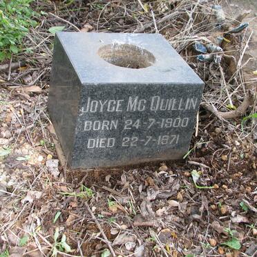 MCQUILLIN Leo Basil -1953 &amp; Joyce 1900-1971