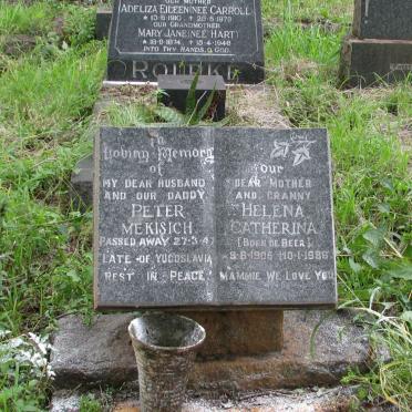 MEKISICH Peter -1947 &amp; Helena Catherina DE BEER 1906-1988