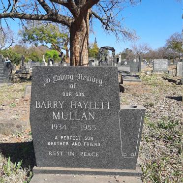 MULLAN Barry Haylett 1934-1955