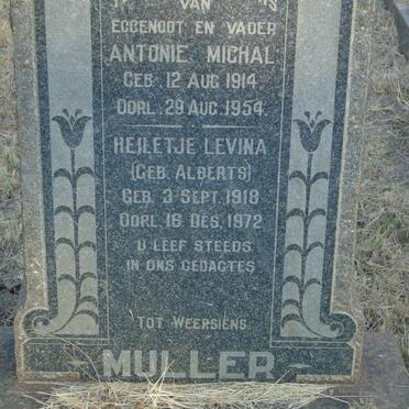 MULLER Antonie Michal 1914-1954 & Heiletje Levina ALBERTS 1918-1972