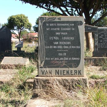 NIEKERK Lourens, van 1865-1951