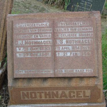 NOTHNAGEL G.J. 1893-1941 &amp; A.S. BEETGE 1894-1966