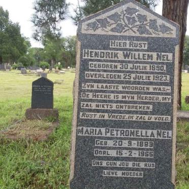 NEL Hendrik Willem 1890-1923 &amp; Maria Petronella 1889-1965