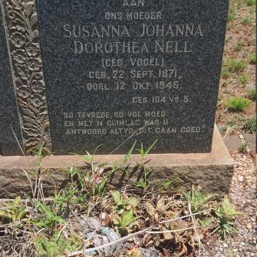 NELL Susanna Johanna Dorothea nee VOGEL 1871-1946