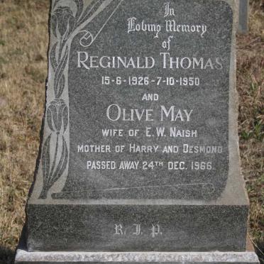 NAISH Reginald Thomas 1926-1950 :: NAISH Olive May -1966